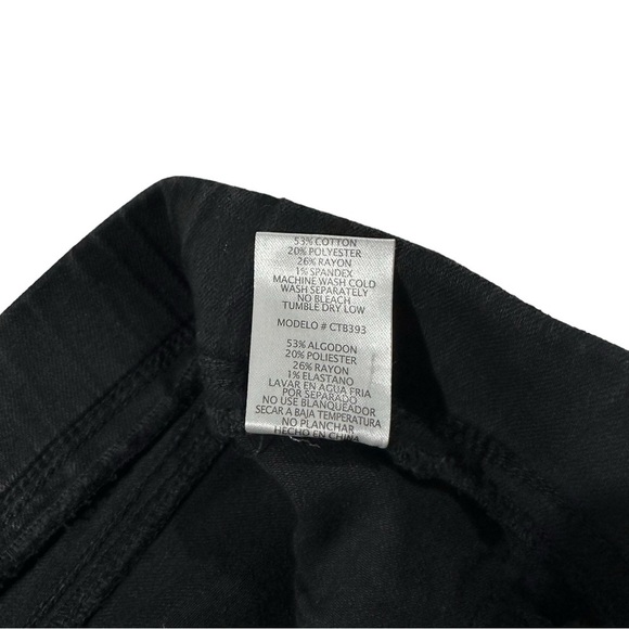 Black Label by C’est Toi Black Velvet Jean Pant Sz Large 30x28 Elastic Waist NWT - Picture 11 of 16